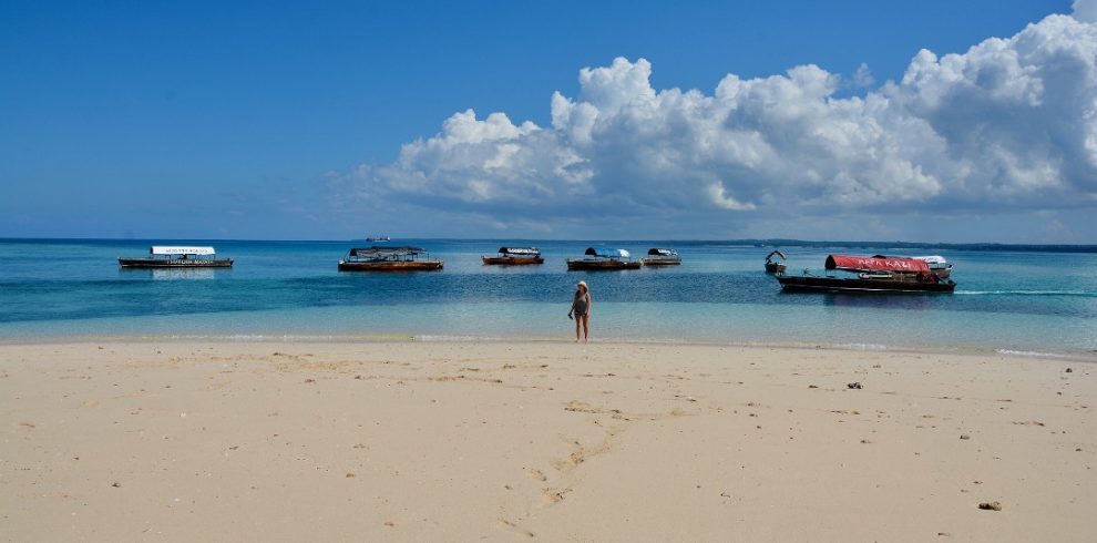 beach sand in zanzibar